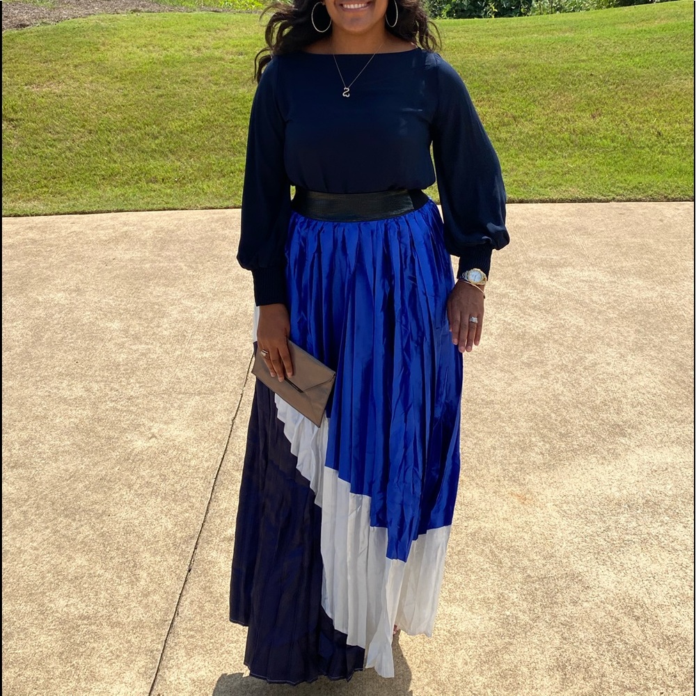 Color block Maxi Skirt